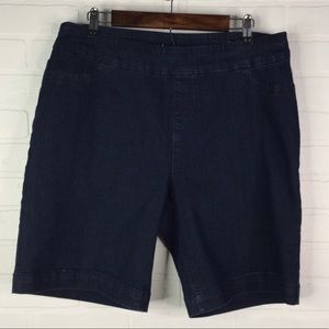 Soft Surroundings Bermuda Denim Shorts Pull On
Dark Wash XL